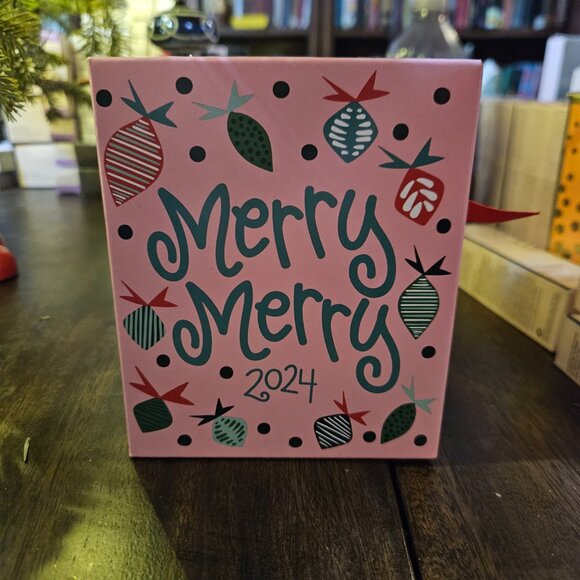 2024 Christmas Ball Ornament - Merry Christmas! - Dillard's a Coton Colors Ed - Picture 4 of 9